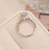 Beautiful Moissanite Sterling Silver Rose Engagement Ring